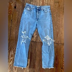 AGOLDE Los Angeles Mid 90s Straight Leg Ripped